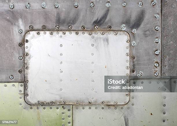 Aircraft Constructional Close Up Stock Photo - Download Image Now - Metal, Textured, Control Panel