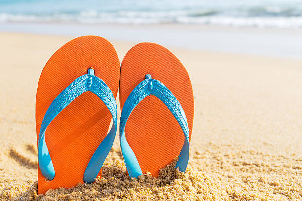 istock Flip-flop on the beach 511622117