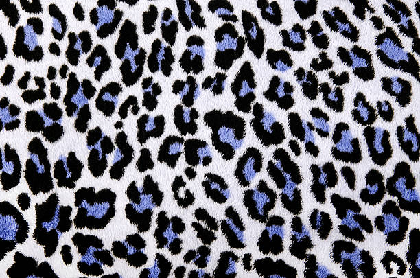 Blue and black leopard pattern. stock photo