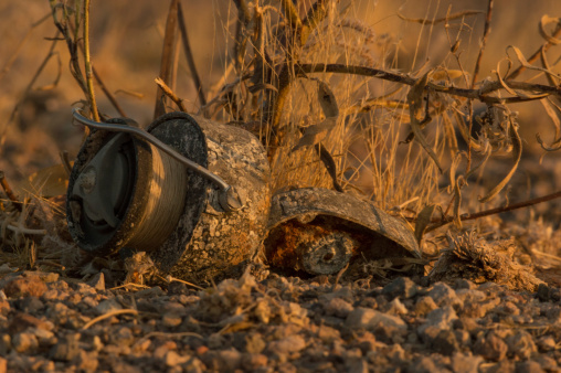 Antique,Fishing Reel found in the receding waters of Lake Mead