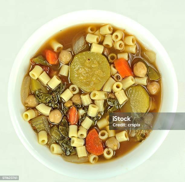 Minestrone Soup Stock Photo - Download Image Now - Basil, Bean, Bowl