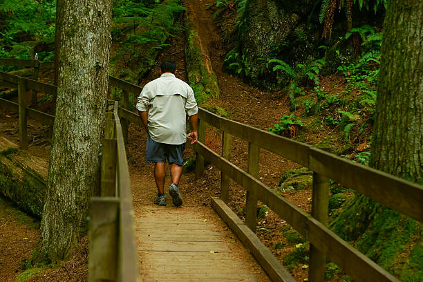 istock Man Walking Along Scenic Trail 511624673