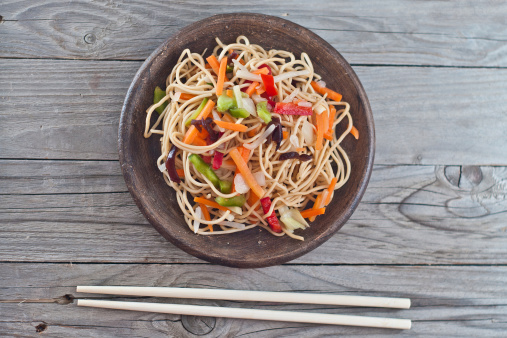 China noodles with vegetables.