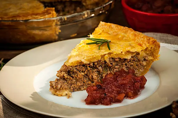 Photo of Slice of meat pie Tourtiere