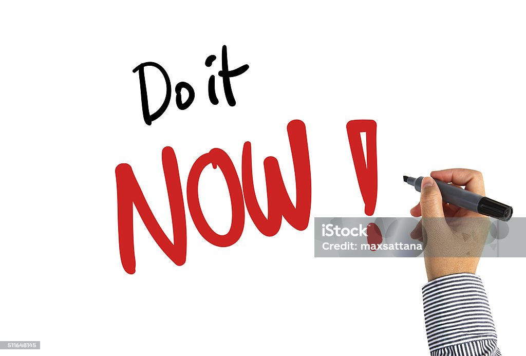 Do it now Taking the Plunge Stock Photo