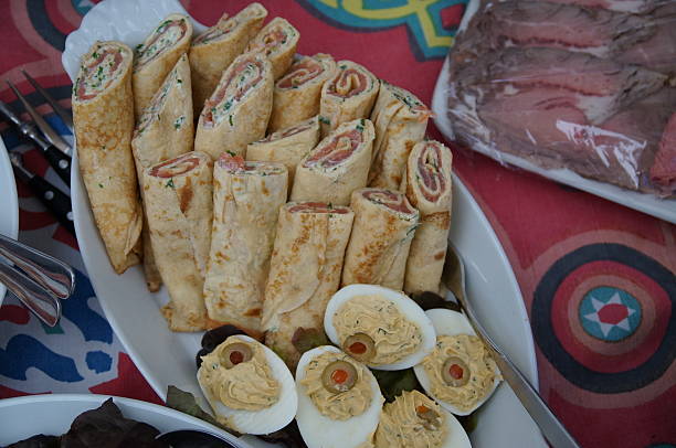 istock Home cooking. Antipasti - Pancakes  Salmon 511648511