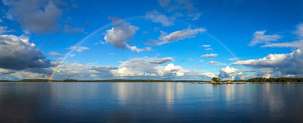 istock Beautiful Swedish lake landscape with water reflection 511650124