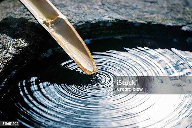 Stone Wash Basin Found In Japanese Gardens Stock Photo - Download Image Now - Zen-like, Buddhism, Japanese Garden