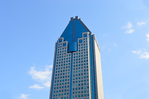 Montreal, Canada - October 22, 2015: 1000 de la Gauchetiere is a skyscraper in Montreal, Quebec, Canada. 