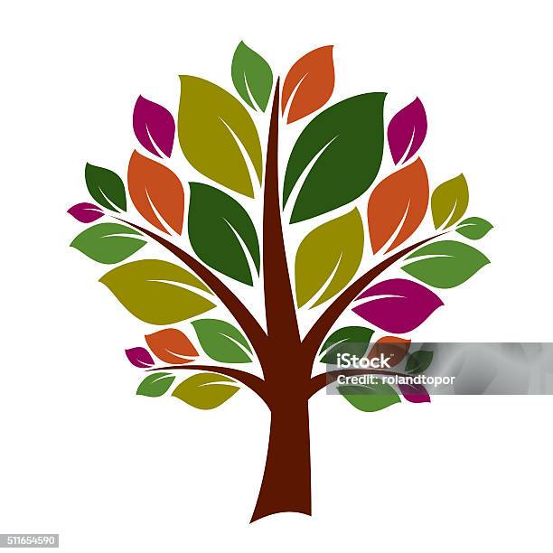 Color Tree Vector Illustration Stock Illustration - Download Image Now ...