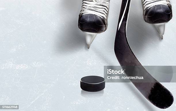 Ice Hockey Game With Copy Space Stock Photo - Download Image Now - Ice Hockey, Match - Sport, Leisure Games