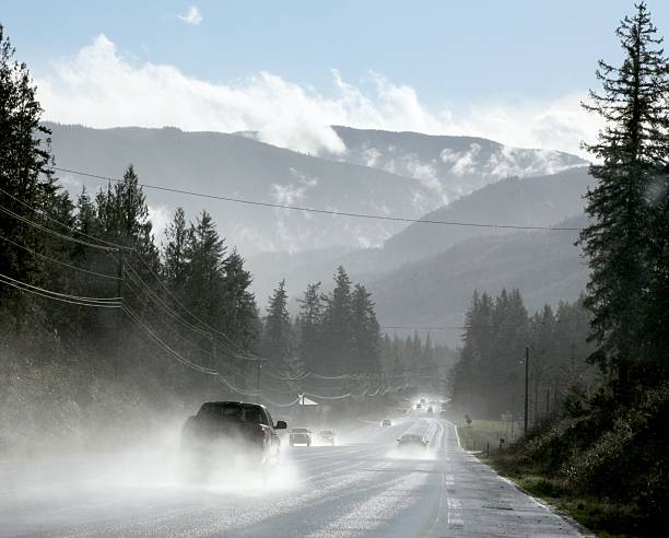 istock Wet Roadway Right After A Rain Storm Has Passed 511664290