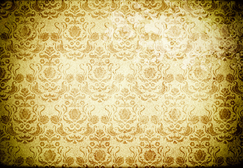 Old Paper Background With Oldfashioned Patterns Stock Illustration ...
