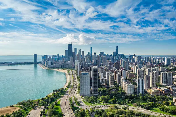 Photo of Chicago Skyline aerial view