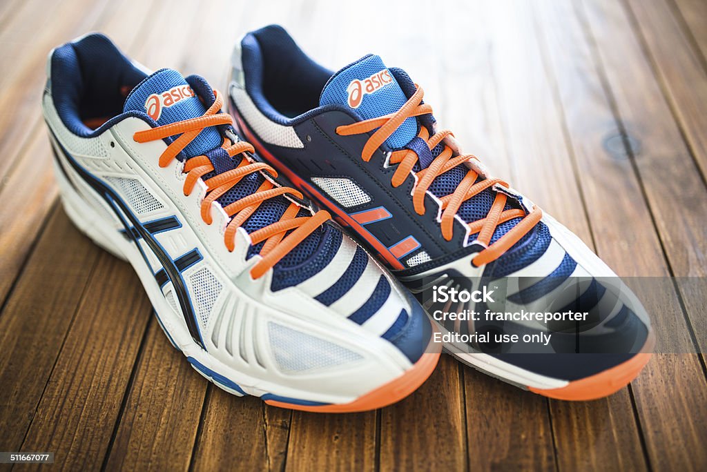 Asics Gel Volley Elite 2 Sport Shoes Stock Photo - Download Image Now -  Blue, Close To, Close-up - iStock