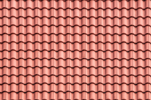Roof tile in terracotta color