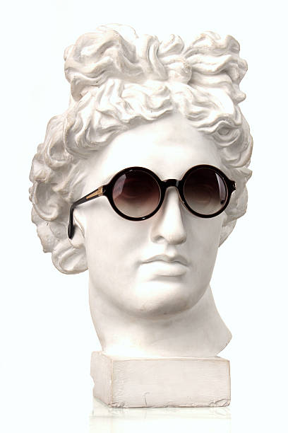 istock plaster white bust of Appolon in stylish round points 511668042