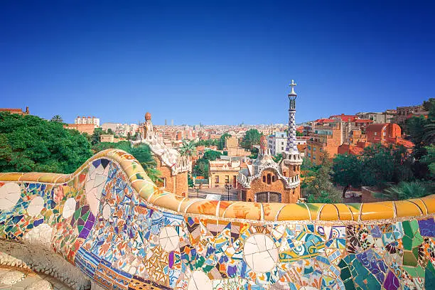 Photo of Park Guell in Barcelona, Spain