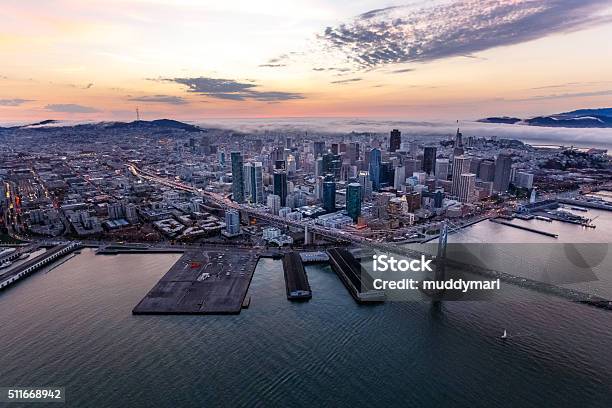 Luftbild Von San Francisco Ein Sonnenuntergang Stockfoto und mehr Bilder von Silicon Valley - Silicon Valley, Technologie, Geschäftsgründung