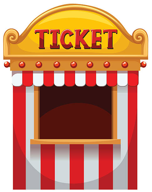 Ticket booth  carnival Ticket booth at the carnival illustration admit stock illustrations