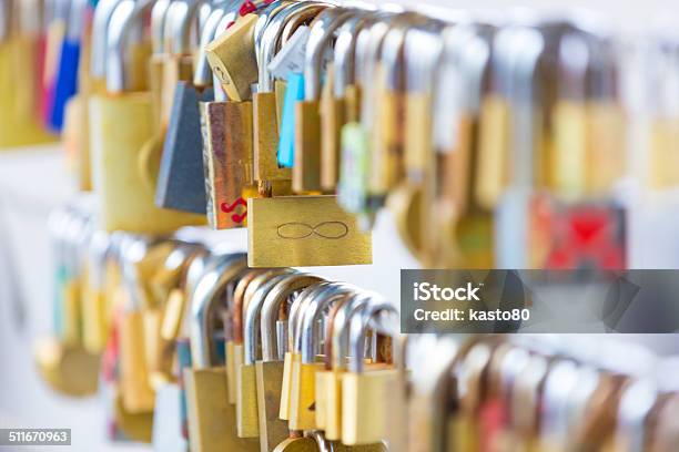 Forever Love Lockers Stock Photo - Download Image Now - Architecture, Backgrounds, Beautiful People