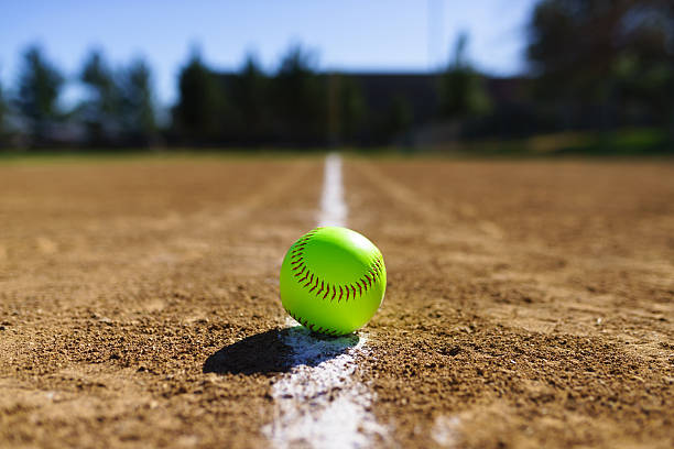 istock Softball in a softball field in California mountains 511671104