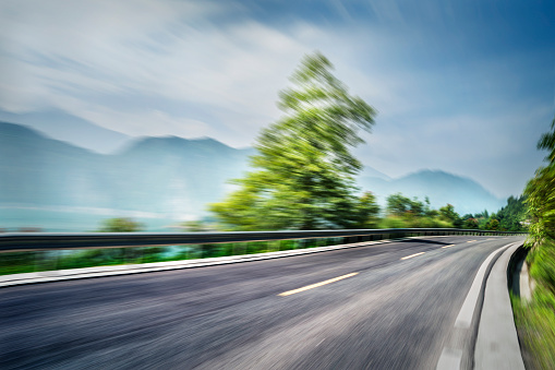 An curve road in mountain