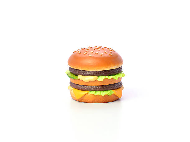 istock mini burger model from japanese clay on white background 511676392