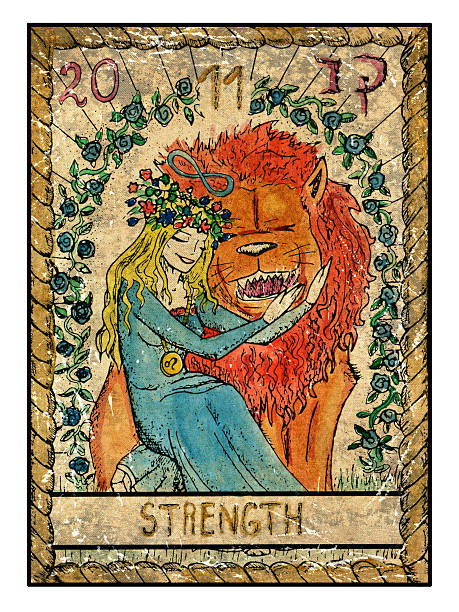 50+ The Tarot Card Strength Illustrations - iStock