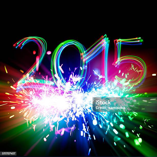 Wunderkerze 2015 Stockfoto und mehr Bilder von 2015 - 2015, Festliches Ereignis, Fotografie