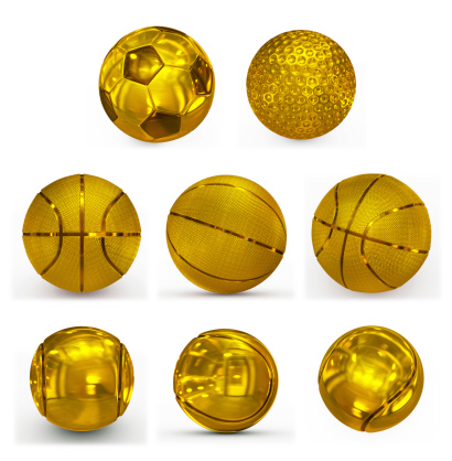 sport balls golden collection