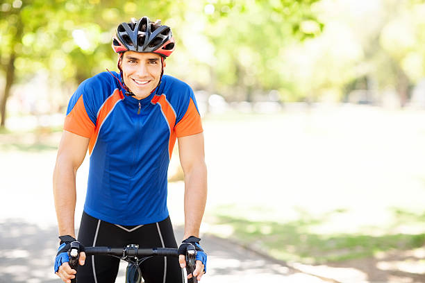 istock Confident Man In Sportswear Riding Bicycle At Park 511709249