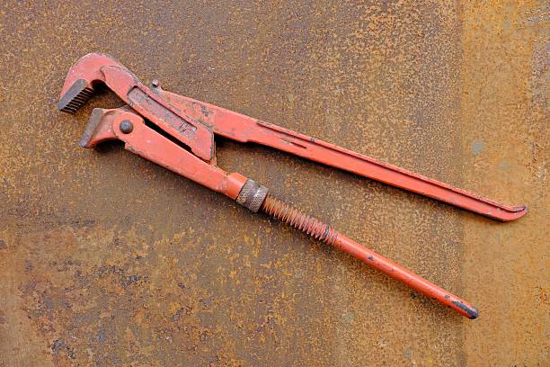 pipe monkey wrench on a white background