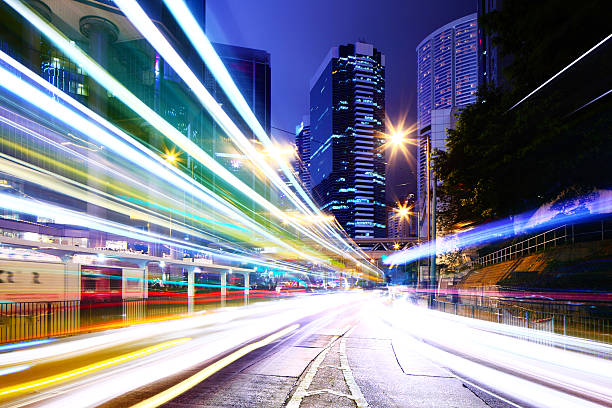 istock Traffic trail in a city 511712633