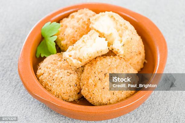 Deep Fried Cheese Balls Stock Photo - Download Image Now - Cheese, Cheese Ball, Breadcrumbs