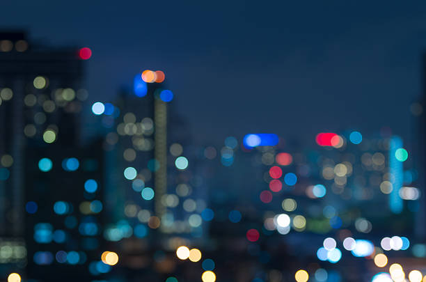 istock Bangkok cityscape at twilight time, Blurred Photo bokeh 511713599