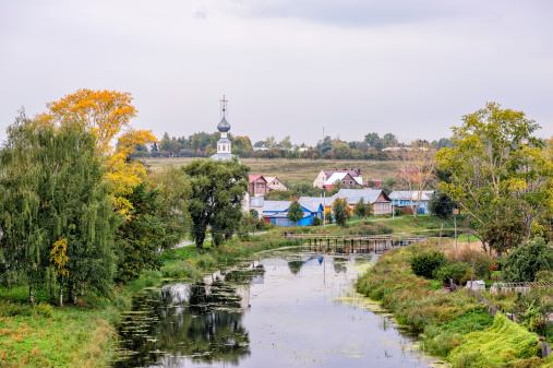 Autumn view of old russian town Suzdal