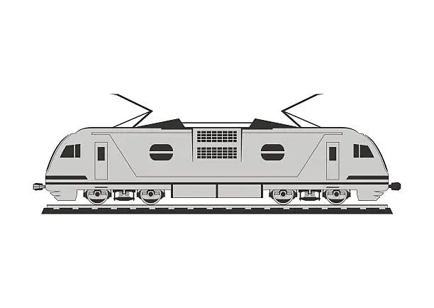 Vector illustration of Electric locomotive