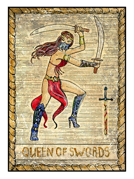 istock The Old Tarot card. Queen of Swords 511720822