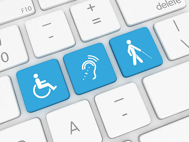 accessibility computer icon - tillgänglighet bildbanksfoton och bilder