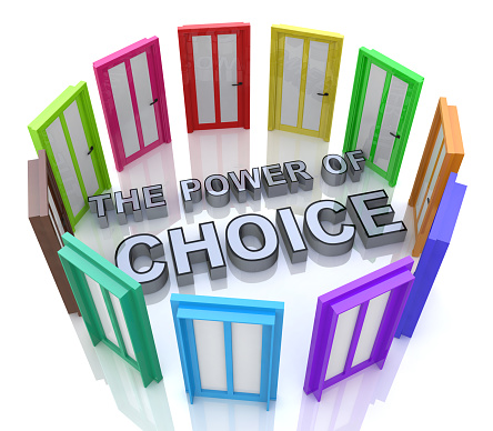 Power of Choice Many Doors Opportunity Decide Best Option in the design of the information related with the selection