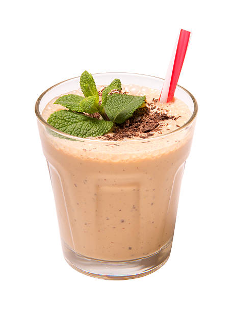 Chocolate smoothie isolated stock photo