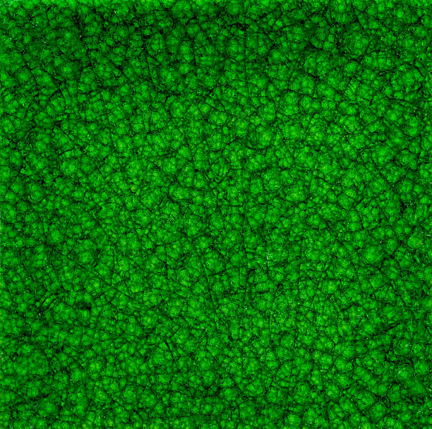 istock Macro shot of a crackle glaze tile - Dark green 511726258