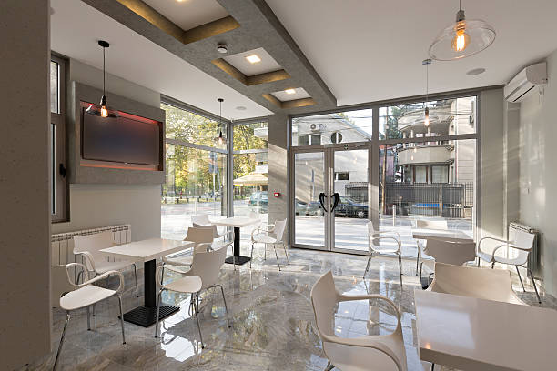 istock Interior of a modern cafe 511728628