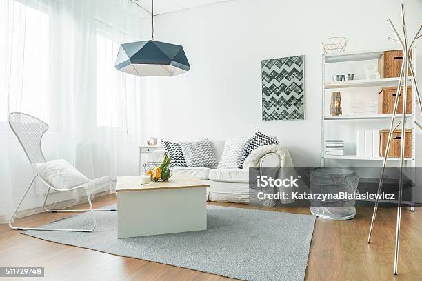 Trendy Furniture In Room Stock Photo - Download Image Now - Apartment, Arrangement, Business Finance and Industry