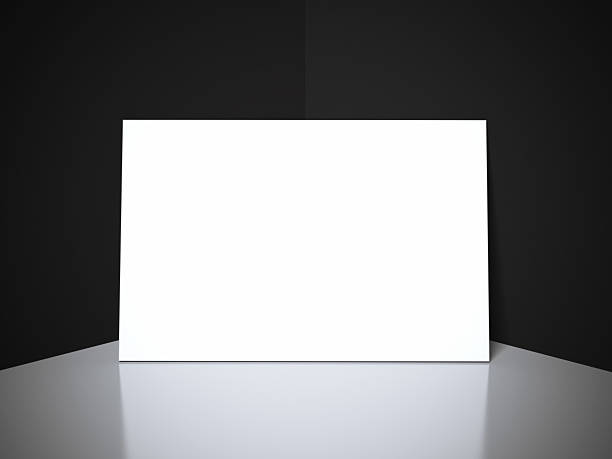 istock White blank business card in black studio 511733404