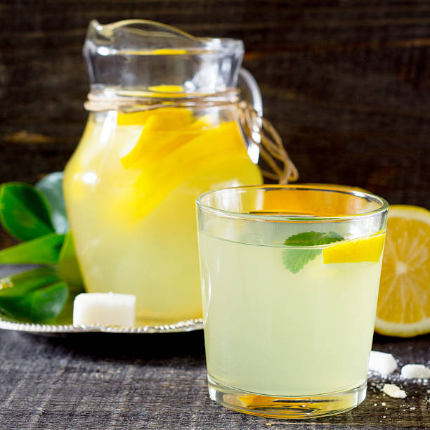 istock drink with fresh lemon on a wooden table 511733888