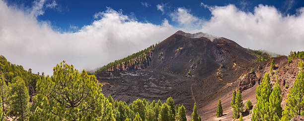 Volcanic landscape on La Palma stock photo