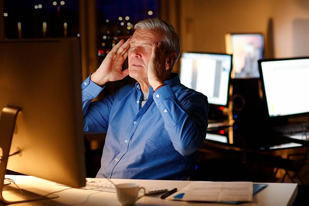 istock Exhausted businessman portrait 511736176