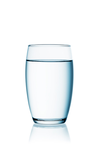 Glass of water isolated on white